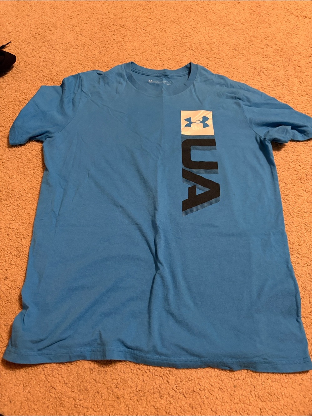 Under Armour Light Blue Short Sleeve UA Vertical Logo Tee